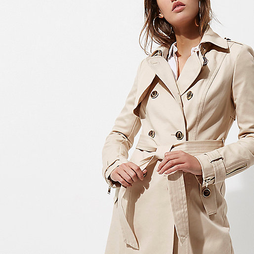 river island black fur,jacques-vertuk 2017 Light beige belted trench coat Coats Coats / Jackets women