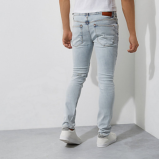 river island mens boots sale,jacques-vertuk UK Sale Light blue acid wash biker skinny jeans men 302050