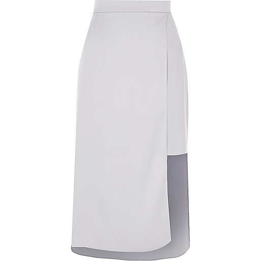 jacques-vertuk Light blue asymmetric hem midi skirt 704739 women Skirts