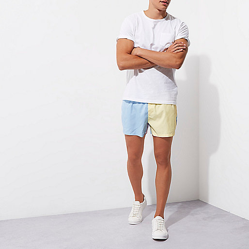 white cross body bag river island,jacques-vertuk Girls Light blue block color swim trunks Shorts Sale men