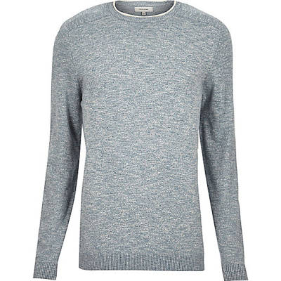 jacques-vertuk Light blue crew neck sweater 290952 men Jumpers / Cardigans