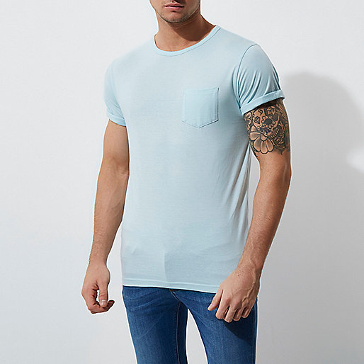 river island edge lane,jacques-vertuk English Website Light blue crew neck T-shirt T-shirts T-Shirts / Tanks men