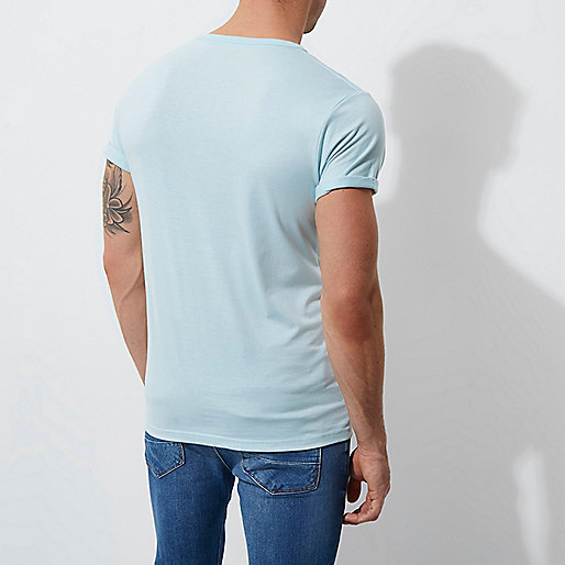 river island edge lane,jacques-vertuk English Website Light blue crew neck T-shirt T-shirts T-Shirts / Tanks men