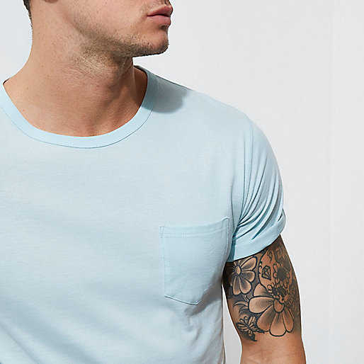 river island edge lane,jacques-vertuk English Website Light blue crew neck T-shirt T-shirts T-Shirts / Tanks men