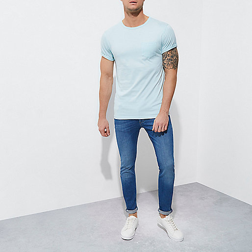 river island edge lane,jacques-vertuk English Website Light blue crew neck T-shirt T-shirts T-Shirts / Tanks men