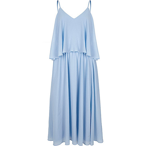 jacques-vertuk Light blue layer cami midi dress 705532 women RI Limited Edition