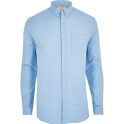 jacques-vertuk Light blue muscle fit Oxford shirt 300588 men Shirts Long Sleeve Shirts