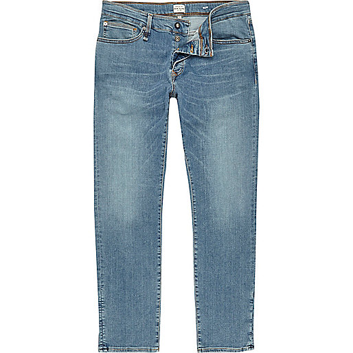 river island silverlink,jacques-vertuk Stores Light blue RI Flex Dylan slim fit jeans men 294735