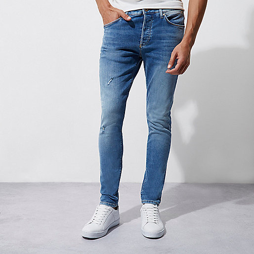 asos river island dress,jacques-vertuk London Light blue Sid distressed skinny jeans men 302778