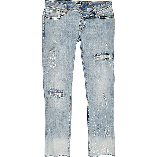 jacques-vertuk Light blue skinny bleach jeans 295912 men Jeans