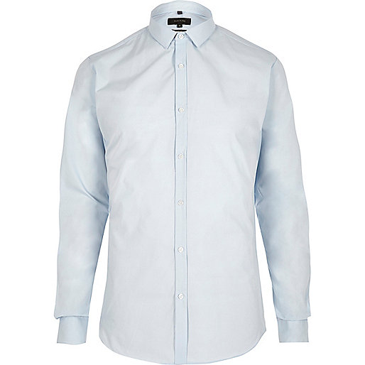 black amelie jeans river island,jacques-vertuk Sale Light blue slim fit long sleeve smart shirt men 300487