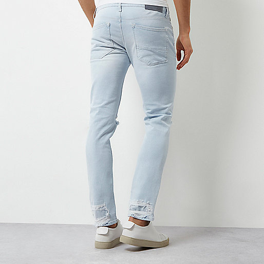 river island graffiti bag,jacques-vertuk Online Clothing Light blue stonewash ripped Sid skinny jeans Jeans Sale men