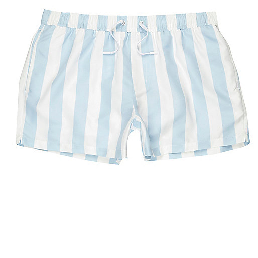 jacques-vertuk Light blue stripe swim trunks 303070 men Shorts