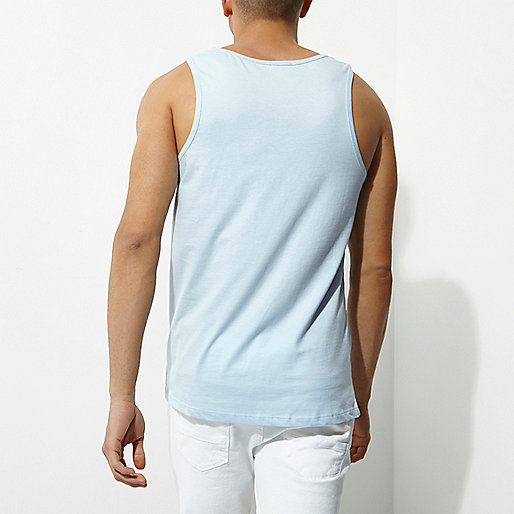 river island party dresses sale,Eu jacques-vertuk Light blue  Unknown  print tank T-Shirts / Tanks Sale men