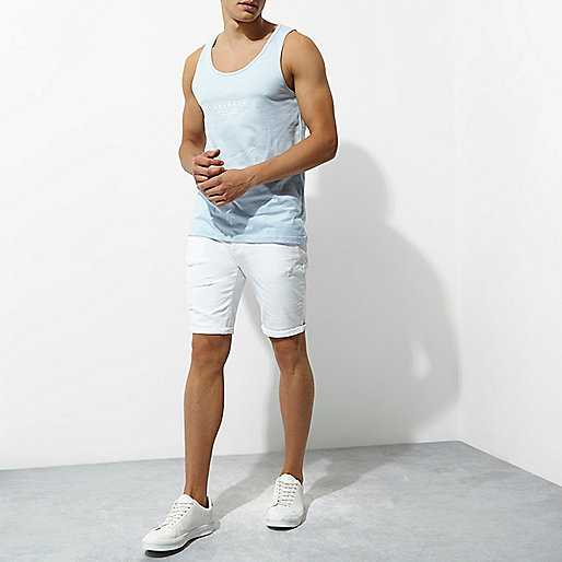 river island party dresses sale,Eu jacques-vertuk Light blue  Unknown  print tank T-Shirts / Tanks Sale men