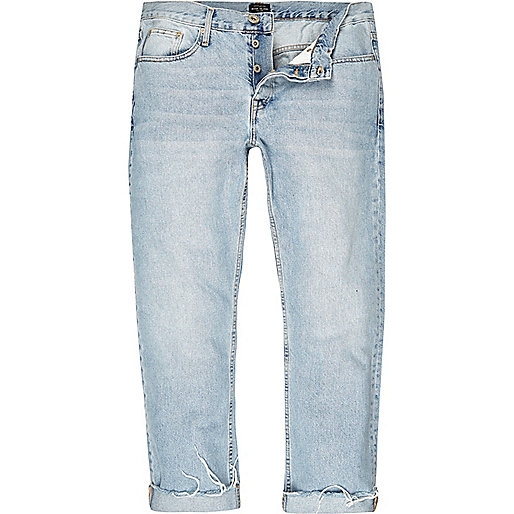 river island tan bag,jacques-vertuk Online Light blue wash Cody loose fit raw edge jeans men 298965