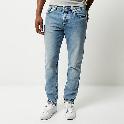 river island bow top,jacques-vertuk Ireland Light blue wash Jimmy slim tapered jeans men 293699