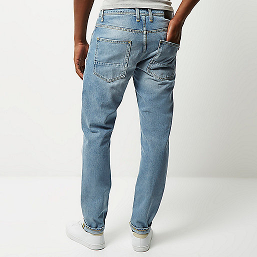 river island bow top,jacques-vertuk Ireland Light blue wash Jimmy slim tapered jeans men 293699