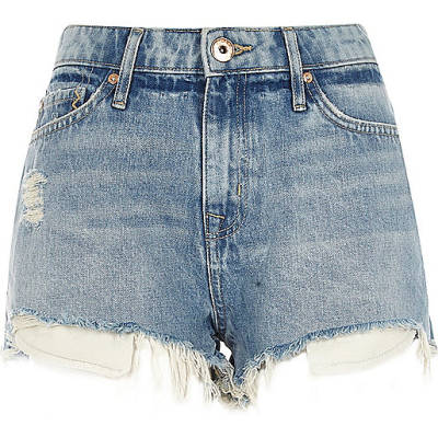 river island broderie,jacques-vertuk Womens Boots Uk Light blue wash mid rise ripped hot pants Denim Shorts Shorts women