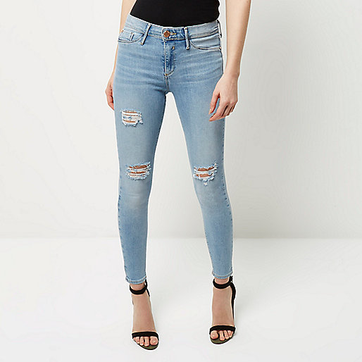 river island ollie spray on jeans,jacques-vertuk Ireland Light blue wash ripped Molly jeggings women 690652