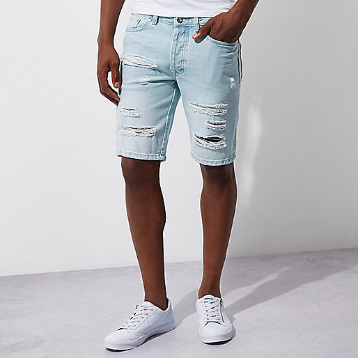 river island jackets men s,jacques-vertuk Womens Shoes Sale Light blue wash ripped slim fit denim shorts Casual Shorts Shorts men