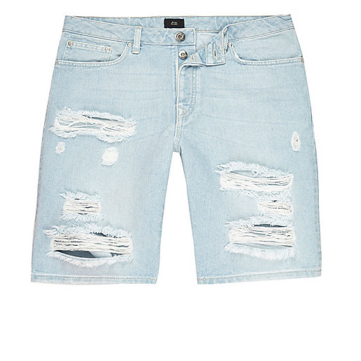 river island jackets men s,jacques-vertuk Womens Shoes Sale Light blue wash ripped slim fit denim shorts Casual Shorts Shorts men