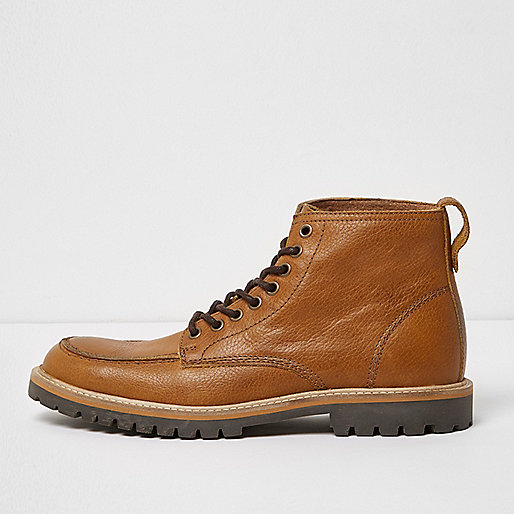 river island clearance store,jacques-vertuk UK Light brown apron toe leather boots men 303476