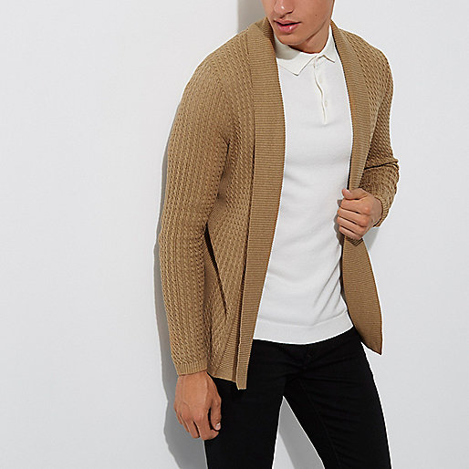 lunch bag river island,jacques-vertuk Maxi Dresses Sale Light brown cable knit open front cardigan Cardigans Sweaters / Cardigans men