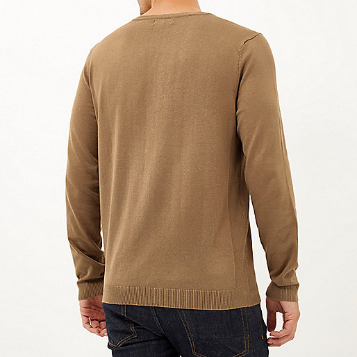 river island shoes sale women s,jacques-vertuk Ireland Light brown crew neck sweater men 286998