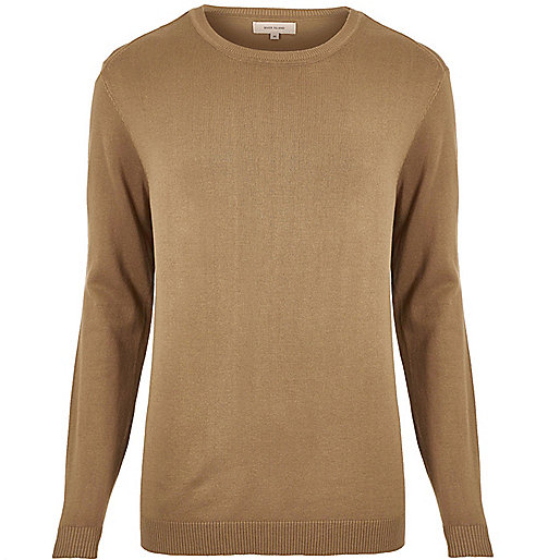 river island shoes sale women s,jacques-vertuk Ireland Light brown crew neck sweater men 286998