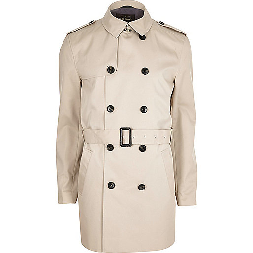 jacques-vertuk Light brown double breasted smart belted mac 300198 men Coats / Jackets Coats