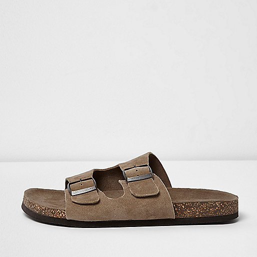 very river island boots,Official jacques-vertuk Website Light brown double buckle strap suede sandals Sandals / Flip flops Shoes / Boots men