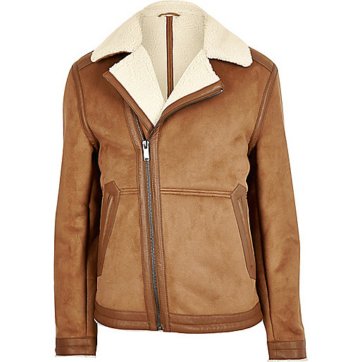 river island boiler suit,jacques-vertuk Sale Light brown fleece lined biker jacket men 297322