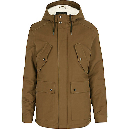 jacques-vertuk Light brown hooded jacket 295074 men Coats / Jackets