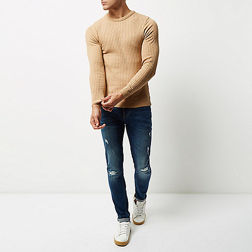 river island strappy heels,River I Sland Light brown ribbed sweater Sweaters / Cardigans Sale men