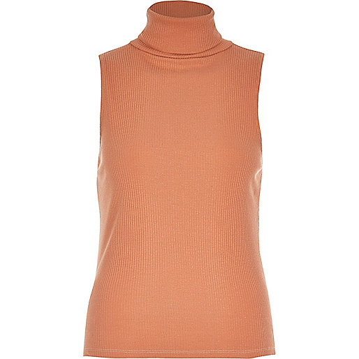 river island bright pink coat,jacques-vertuk Ireland Sale Light brown ribbed turtleneck top T-Shirts & Tanks Sale women