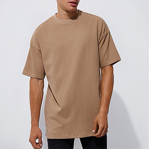 blue river island shoes,jacques-vertuk Outlet Light brown short sleeve oversized T-shirt men 302860