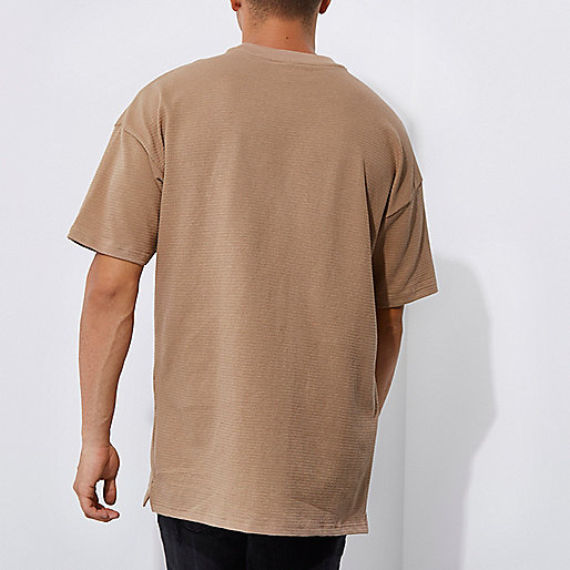 blue river island shoes,jacques-vertuk Outlet Light brown short sleeve oversized T-shirt men 302860