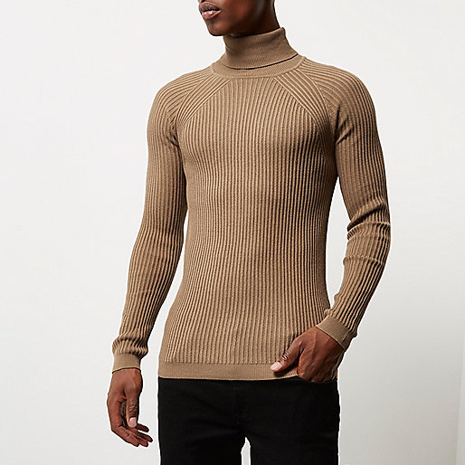 river island black friday sale,jacques-vertuk Online Light brown slim fit roll neck sweater men 297083