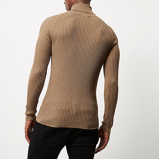 river island black friday sale,jacques-vertuk Online Light brown slim fit roll neck sweater men 297083