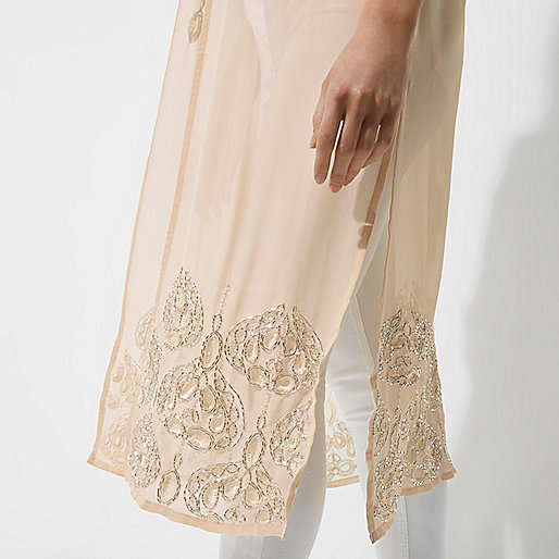 river island strappy heels,jacques-vertuk All In One Light cream embellished longline kimono Kimonos Tops women