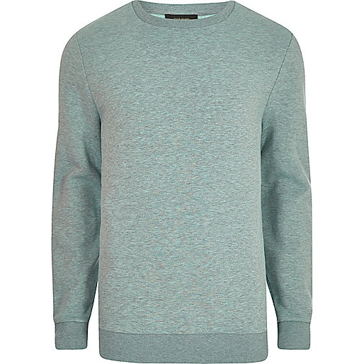 jacques-vertuk Light green marl crew neck sweatshirt 300599 men Hoodies / Sweatshirts