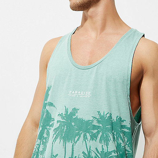 river island beige monogram backpack,jacques-vertuk UK Light green palm tree print burnout tank men 302185