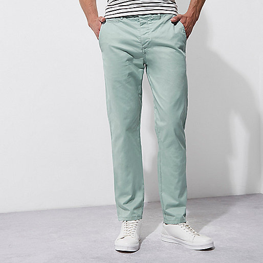 jacques-vertuk Light green slim chino pants 301869 men Trousers