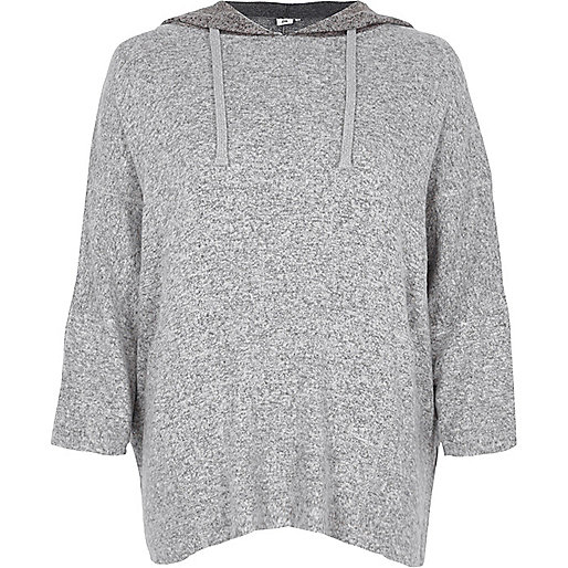 river island brooke jeans,jacques-vertuk UK Light grey knit hooded pajama top women 707086