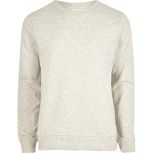 river island us sale,jacques-vertuk South Africa Light grey marl crew neck sweatshirt men 300518