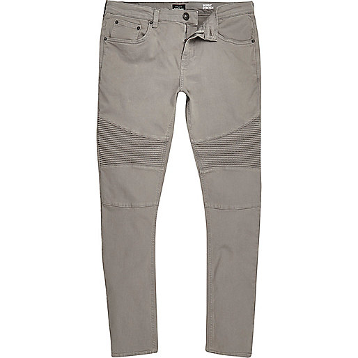 jacques-vertuk Light grey Sid skinny biker jeans 293611 men Jeans