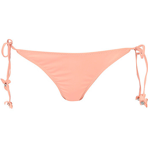 jacques-vertuk Light orange 3d flower bikini bottoms 615732 women Bikinis