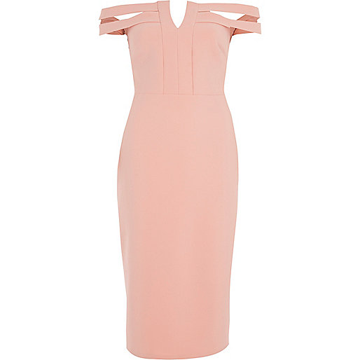 purple shoes river island,jacques-vertuk Stores Light pink bardot bodycon midi dress women 705232