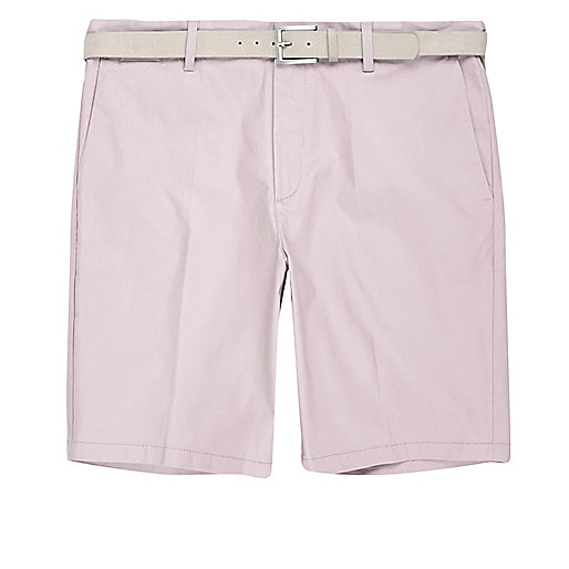 jacques-vertuk Light pink belt detail slim fit shorts 299228 men Shorts